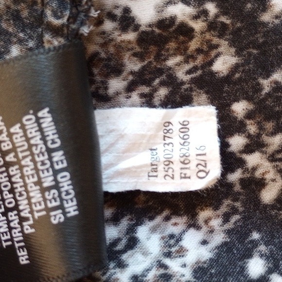 Mossimo by Target 2016 Ladies High Low Bell Sleeve Blouse Size:XL Black&White - Picture 11 of 12